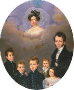 unknow artist Creole Family Mourning Portrait, New Orleans Spain oil painting artist